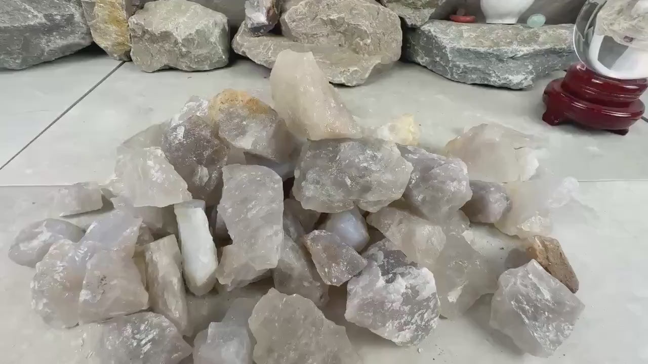 Raw Blue Quartz Crystals Natural Crystal Worry Stone Home Decor Anxiety Pocket Distraction Meditation Gift Birthday Christmas