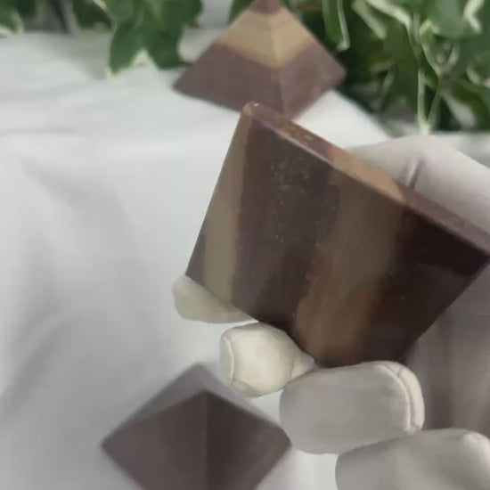 Narmada River Stone Pyramid: Indian Meditation Crystal, Worry Stone