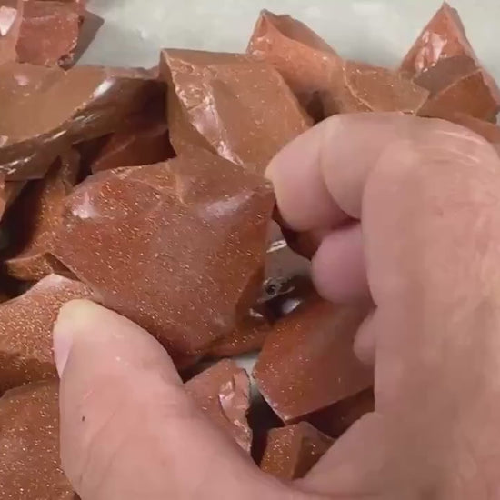 Red Goldstone Raw Crystal Polished Carved Stone for Anxiety Relief Home Decor Arts Crafts Christmas Birthday Gift Mineral