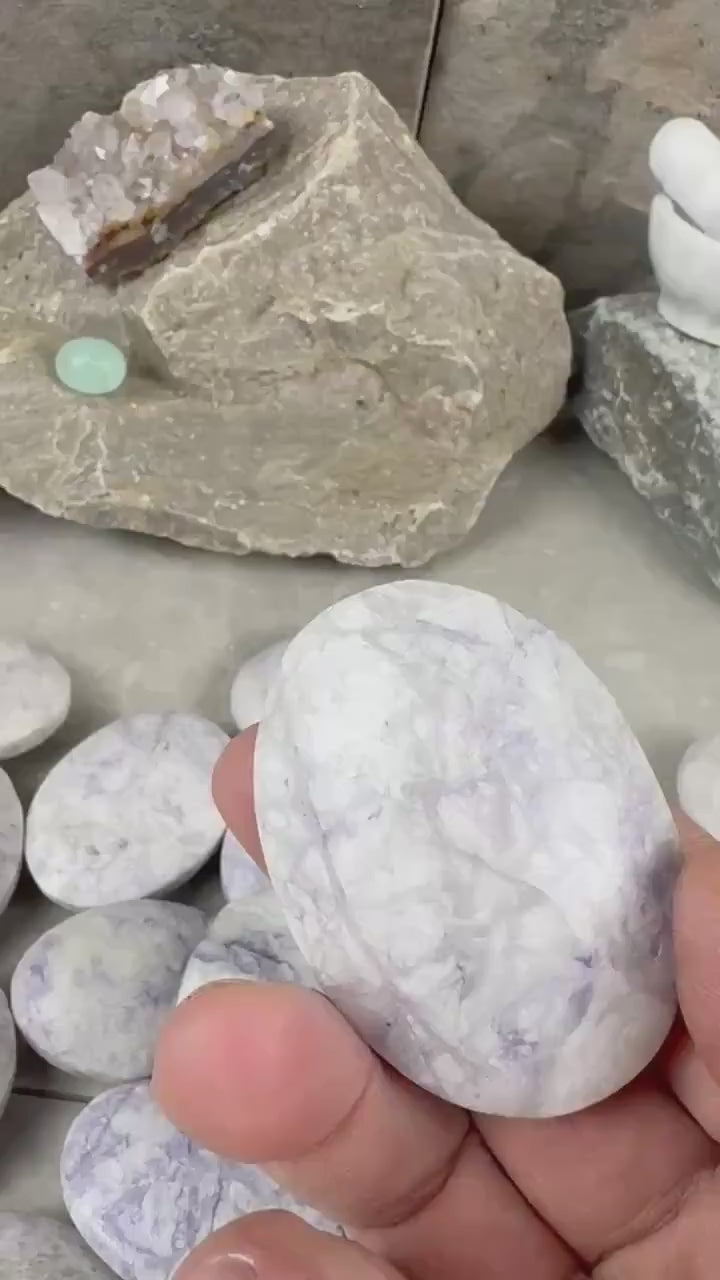 Nevada Tiffany Stone Bertrandite Natural Crystal Gift Stone Worry Anxiety Distraction Pocket Home Decor Worry Pocket Stress Anxiety Palm