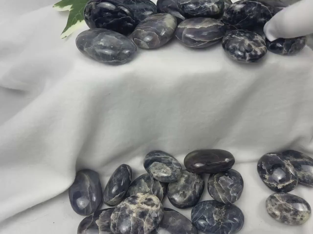Iolite Palm Stone: Polished Rajasthan Crystal for Anxiety Relief