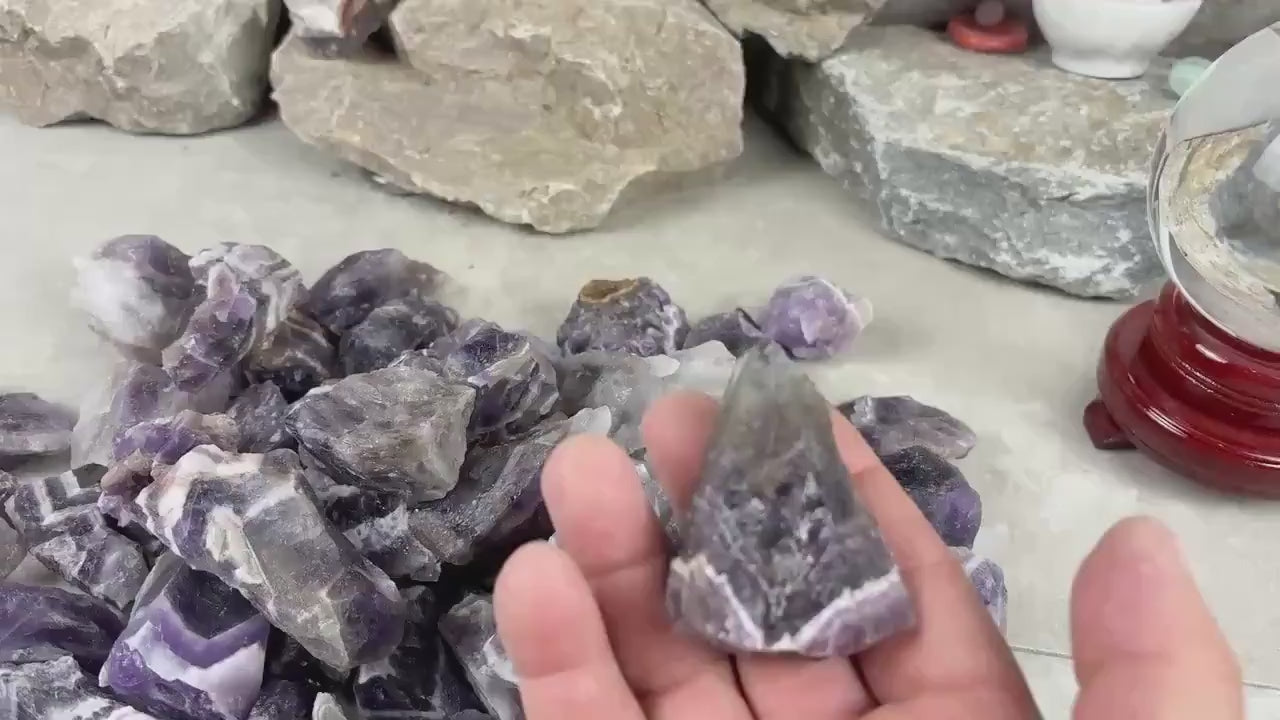 Madhya Pradesh Raw Saputra Chevron Amethyst High Frequency Home Decor Craft Supplies Energy Healing Stone Crystal Gift Birthday Anxiety
