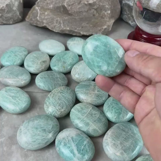 San Juan Colorado Amazonite Palm Stone - Worry/Pocket Stone