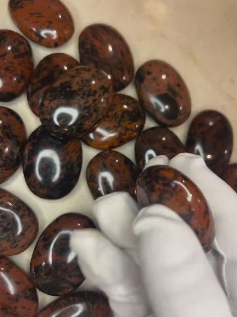 Polished Mahogany Obsidian Palm Stone: Chakra Worry Stone Home Decor Worry Pocket Stress Anxiety Palm Stone