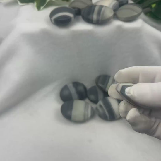 Taiji Jade Palm Stone: Polished Worry Stone, Home Decor