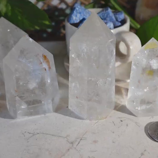 Clear Quartz Tower: Crown Chakra Meditation Wand - Crystal Healing