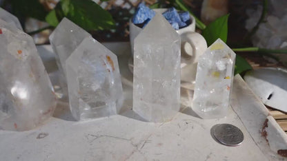 Clear Quartz Tower: Crown Chakra Meditation Wand - Crystal Healing