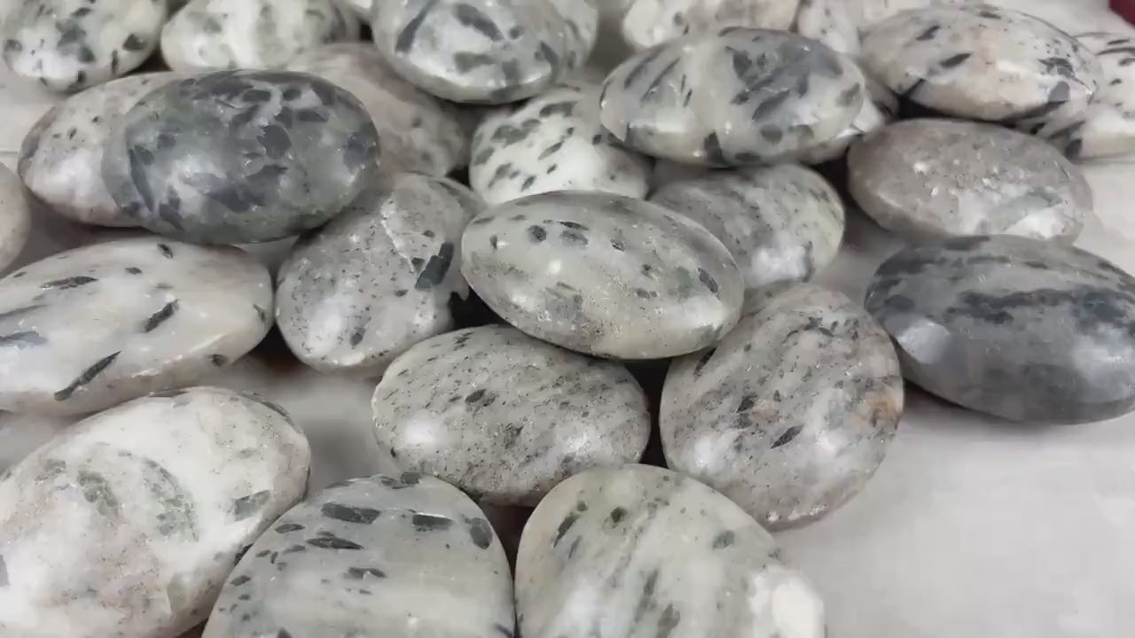 Green Tourmaline Palm Stone Natural Crystal Polished Worry Stone Home Decor Anxiety Pocket Distraction Meditation Gift Birthday Christmas