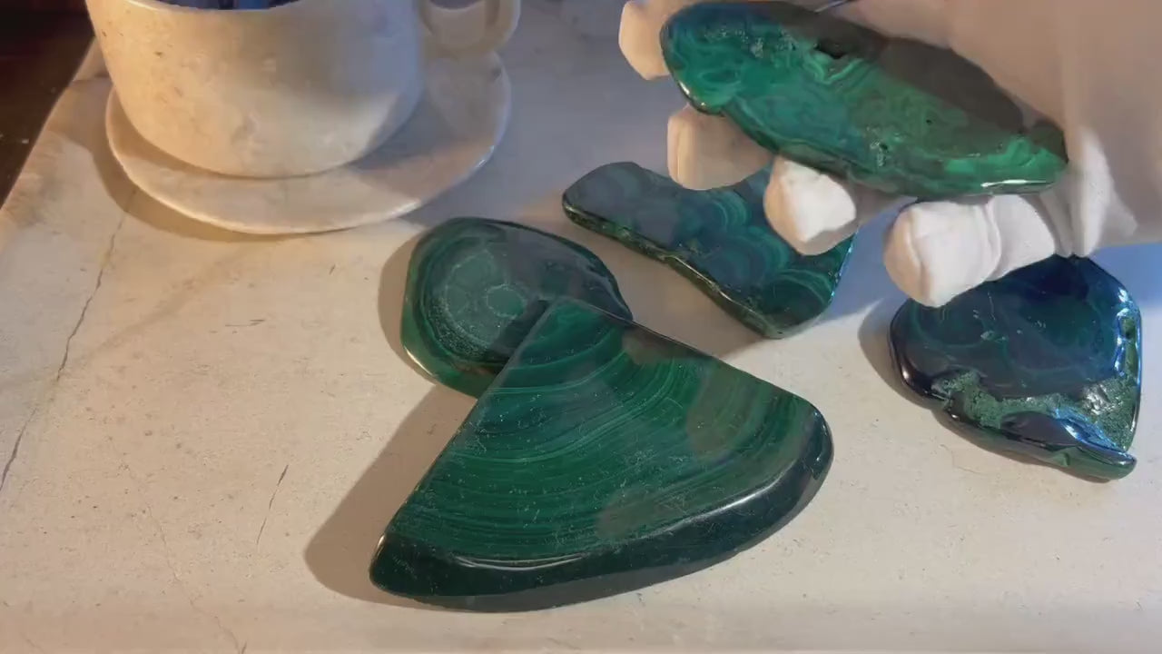 Afghan Malachite Slices Polished Display Bookmark Home Decor
