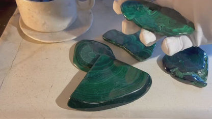Afghan Malachite Slices Polished Display Bookmark Home Decor