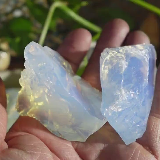 Raw Cut Opalite Crystals: High Frequency Home Decor, Craft Supplies