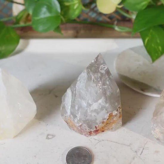 Clear Quartz Point: Carved Crystal for Meditation & Anxiety Relief